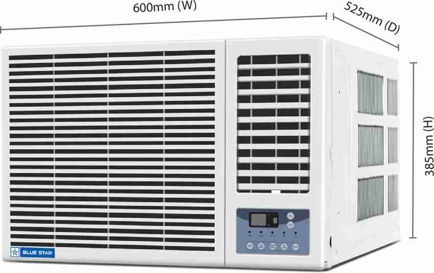 Blue star 1 ton cheap window ac dimensions
