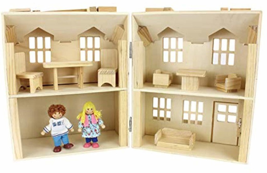 Real 2024 wood dollhouse