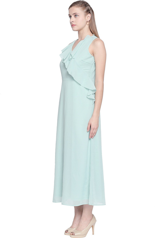Forever Glam By Pantaloons Women Maxi Light Green Dress Buy Forever Glam By Pantaloons Women Maxi Light Green Dress Online at Best Prices in India Flipkart