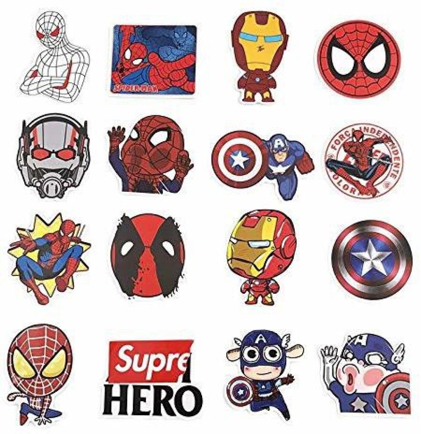 Erik Official Marvel Captain America Gadget Decals - 47 Waterproof &  Removable Stickers - Laptop Stickers - Cute Stickers - Stickers for  Children 
