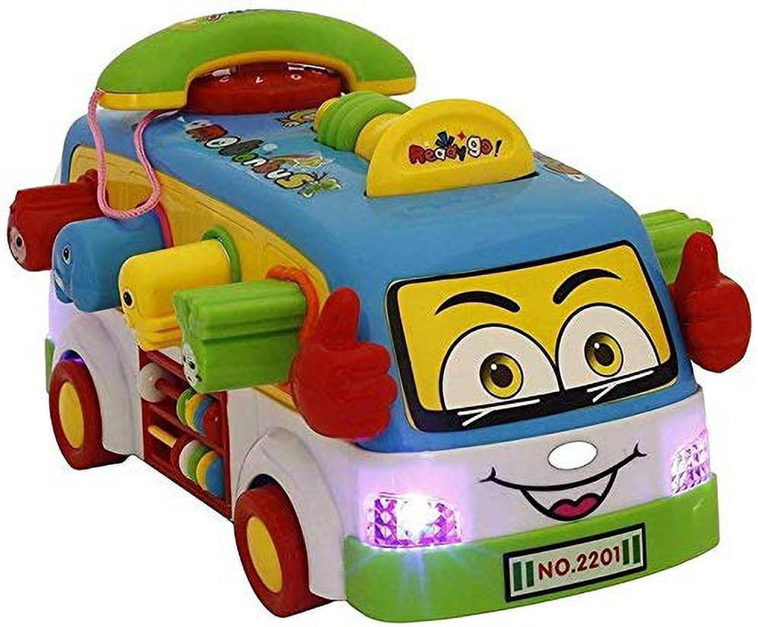 shreeji creation My Musical School Bus Toy for Kids with Light and Music and Lovely Shapes Kids School Bus Toy Bus Toys for Kids School Bus Toys City Bus Toy Vehicle for