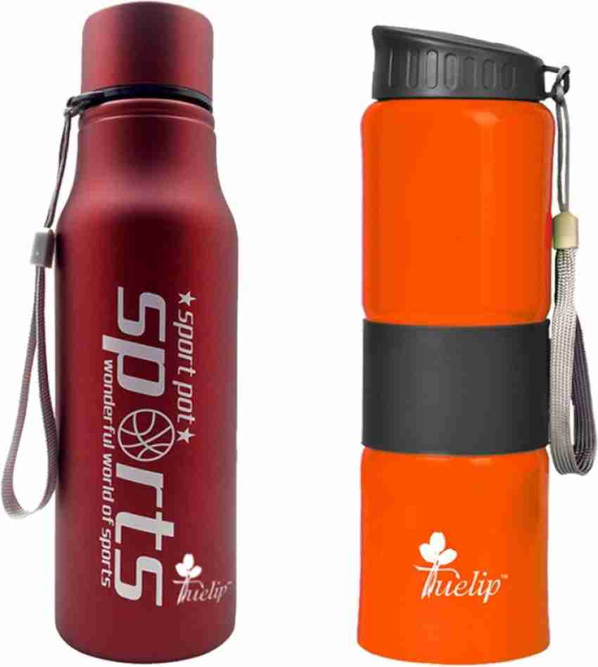 Tuelip Combo Sports Stainless Steel Bottle for School Going  Kids Girls & Boys,College,Gym,Sports 750 ml Water Bottles - School Water  Bottle