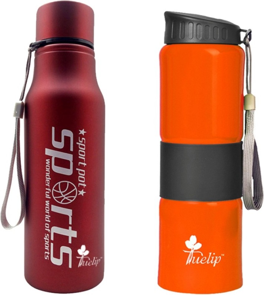 Tuelip Combo Sports Stainless Steel Water Bottle for School  Kids Girls & Boys,College,Gym 750 ml Water Bottles - School Water Bottle