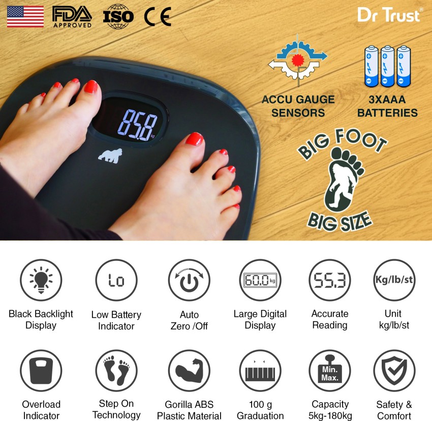 Accu-Measure Digital Scale - Accurate and Precise - Bathroom and