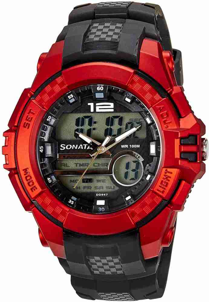 For Men Buy SONATA NP77027PP03 Carbon Analog Digital Watch