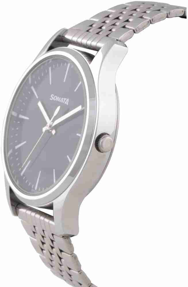 SONATA NP77082SM01 Essentials Analog Watch For Men Buy SONATA NP77082SM01 Essentials Analog Watch For Men NN77082SM01 Online at Best Prices in India Flipkart