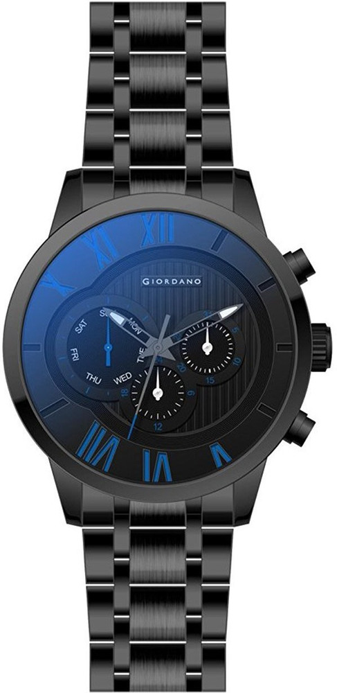 Giordano watch black metal sales