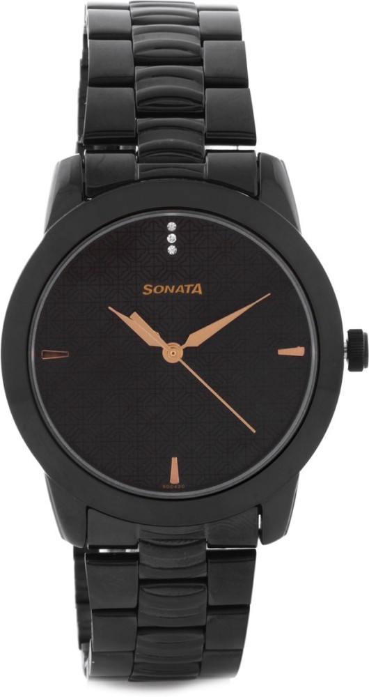 Black best sale sonata watch