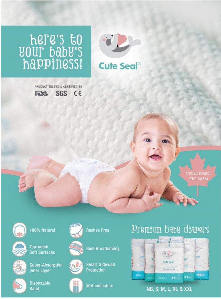 Cute seal newborn diaper sales price
