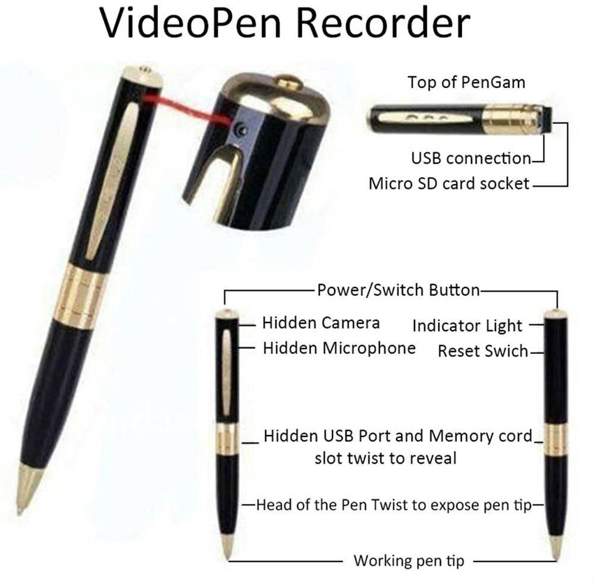 mandate Ball Pen Spy Pen Camera with Video Audio Recording HD