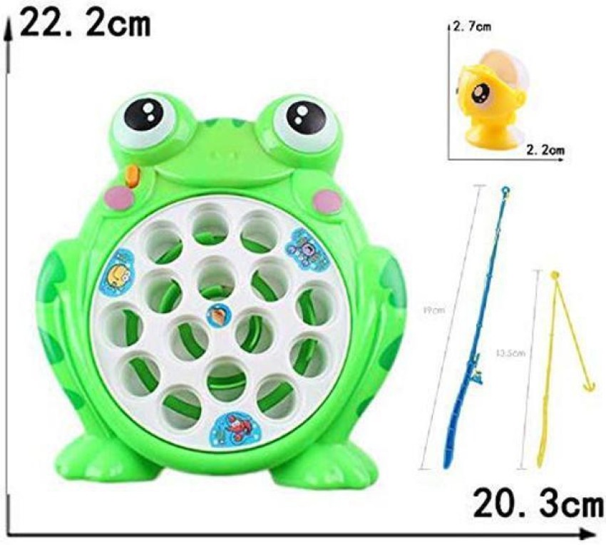 IndusBay Kids Fishing Game for kids - Electric Magnetic Frog Go Fishing Game  Toy for Kids Party & Fun Games Board Game - Kids Fishing Game for kids -  Electric Magnetic Frog