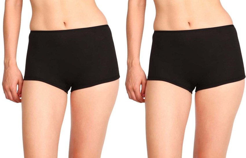 kidley gold Women Boy Short Black Panty - Buy kidley gold Women Boy Short  Black Panty Online at Best Prices in India