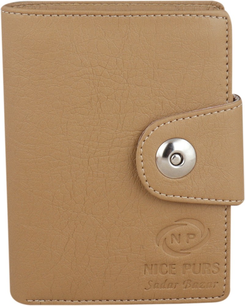 Nice Purse Men Beige Artificial Leather Wallet Beige Price in