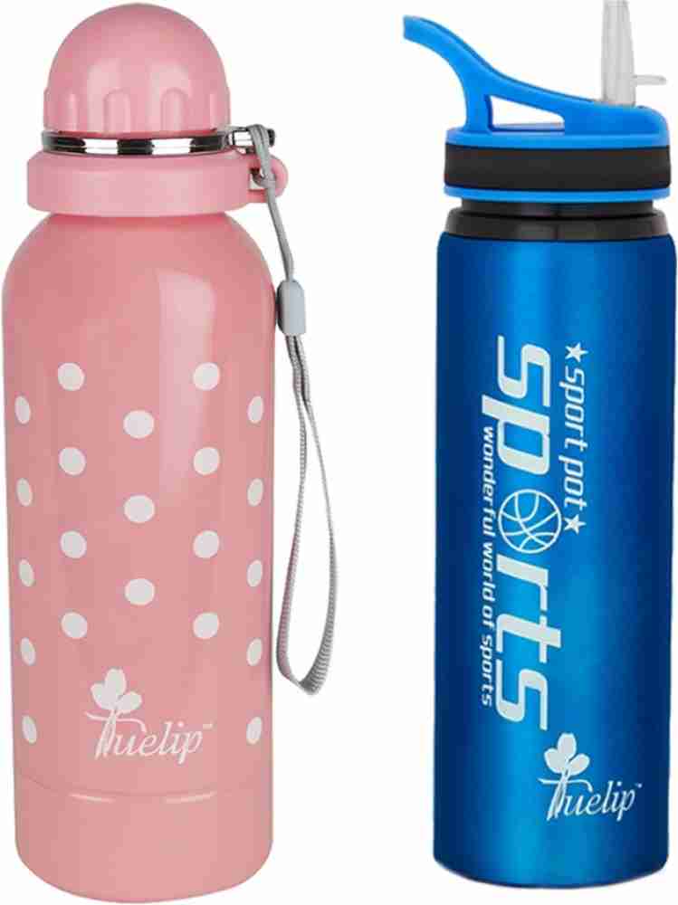 Tuelip Combo Sports Stainless Steel Bottle for School Going  Kids Girls & Boys,College,Gym,Sports 750 ml Water Bottles - School Water  Bottle