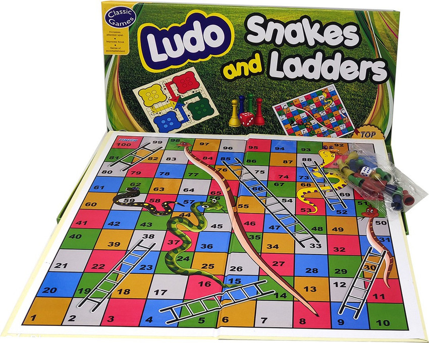 GOYAL KHEL CENTRE 12-12 Ludo & Snake (2 In 1 Games) Set Of Ludo Coins + One  Free Premium Ludo Token, All Ages, Multicolor