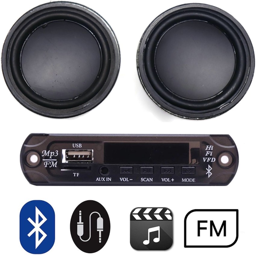 Electronic Spices COMBO OF 2.5 inch Speaker Black Rubber Edge DIY