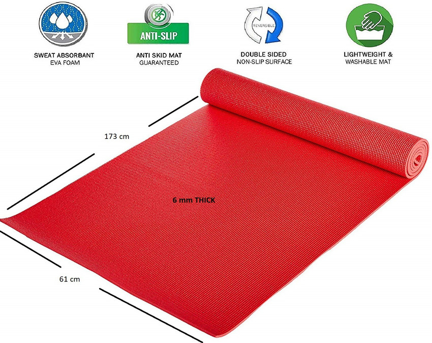 AKOSHA 100 EVA Eco Friendly Textured non slip surface yoga mat 6MM Red 6 mm Yoga Mat Buy AKOSHA 100 EVA Eco Friendly Textured non slip surface yoga mat 6MM Red 6 mm Yoga Mat