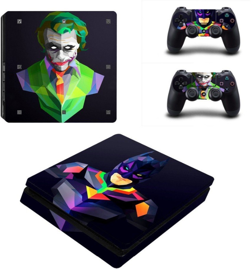 ELTON Batman VS Joker Theme 3M Skin Sticker Cover for PS4 Slim Console and Controllers Accessory Kit - ELTON :