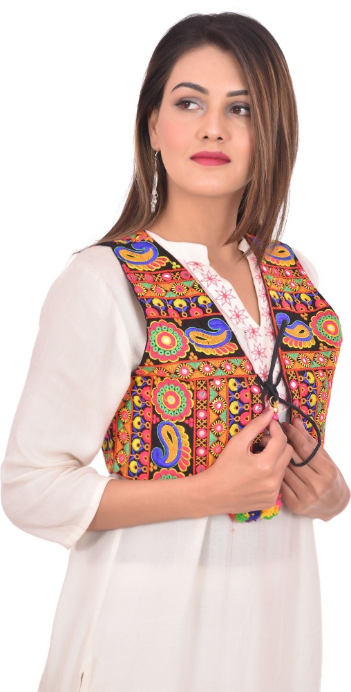 Craft Trade Sleeveless Embroidered Women Jacket - Buy Craft Trade 