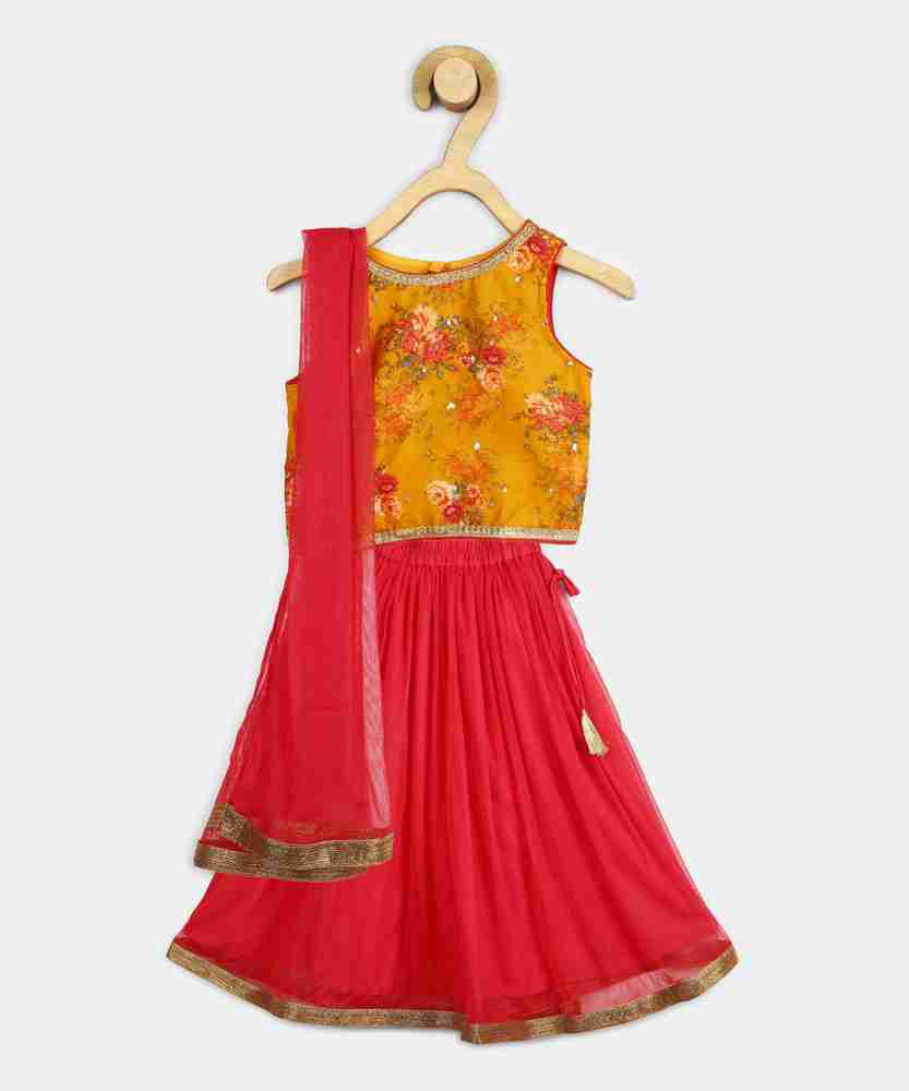 Pantaloons Junior Girls Lehenga Choli Ethnic Wear Floral Print