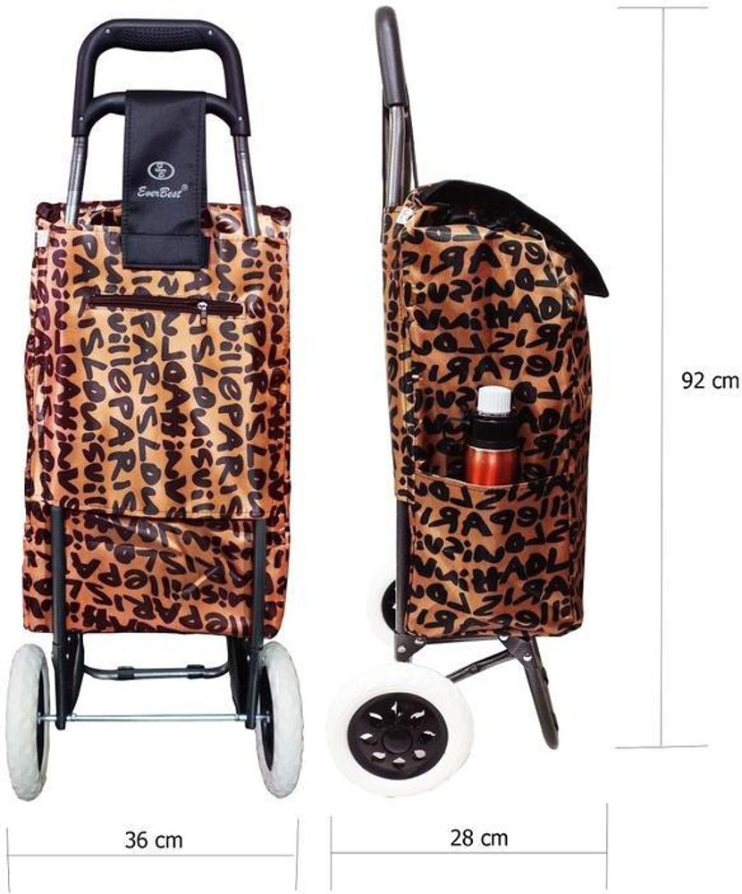 Everbest foldable shopping deals trolley bag
