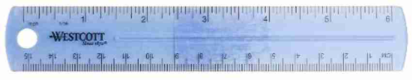 Westcott 8-Inch 200 mm Plastic Ruler - Clear