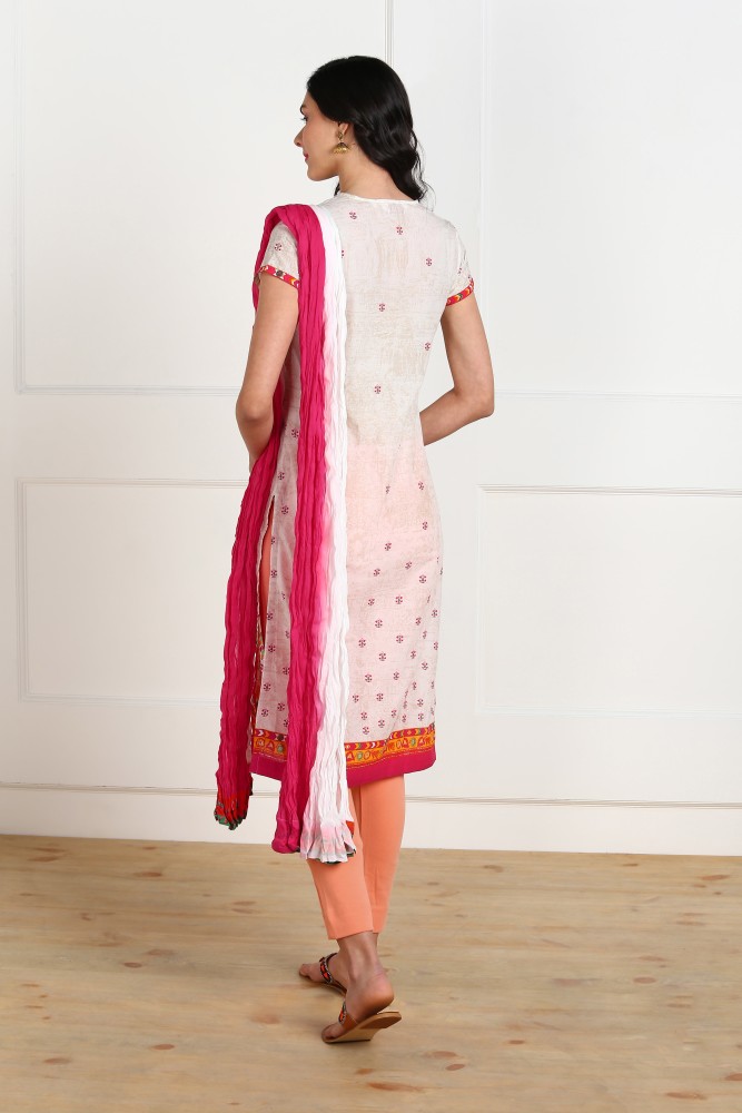 BIBA Floral Print Kurta, Trouser/Pant & Dupatta Set - Buy BIBA Floral Print  Kurta, Trouser/Pant & Dupatta Set Online at Best Prices in India