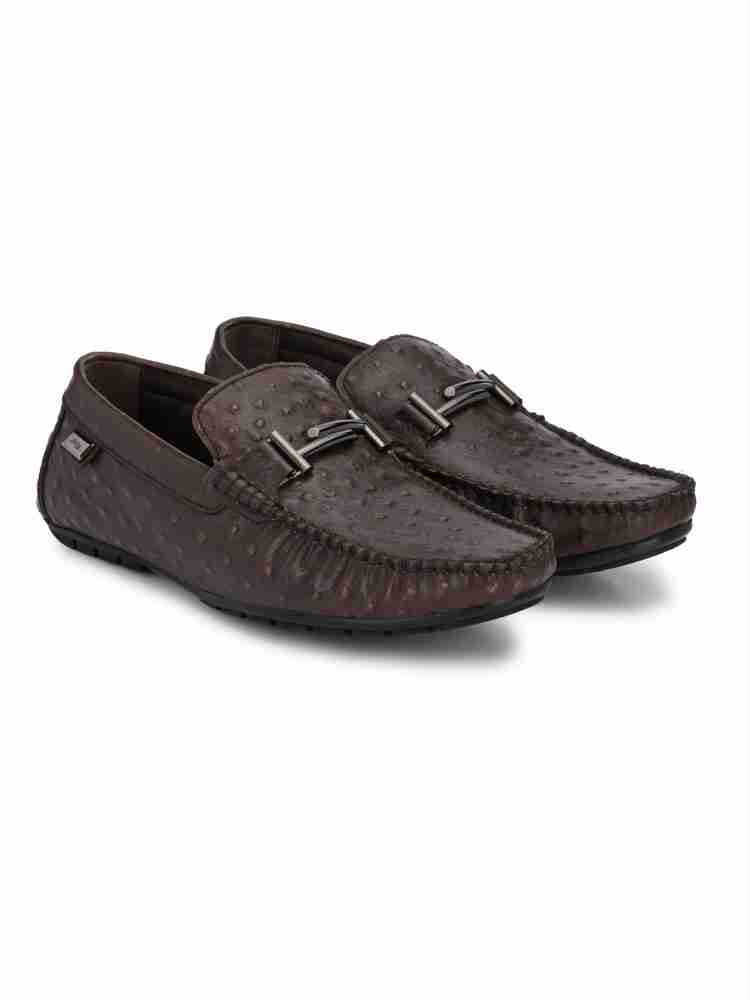 Hitz Brown Leather Slip-On Loafer Shoes For Men - Buy Hitz Brown Leather  Slip-On Loafer Shoes For Men Online at Best Price - Shop Online for  Footwears in India