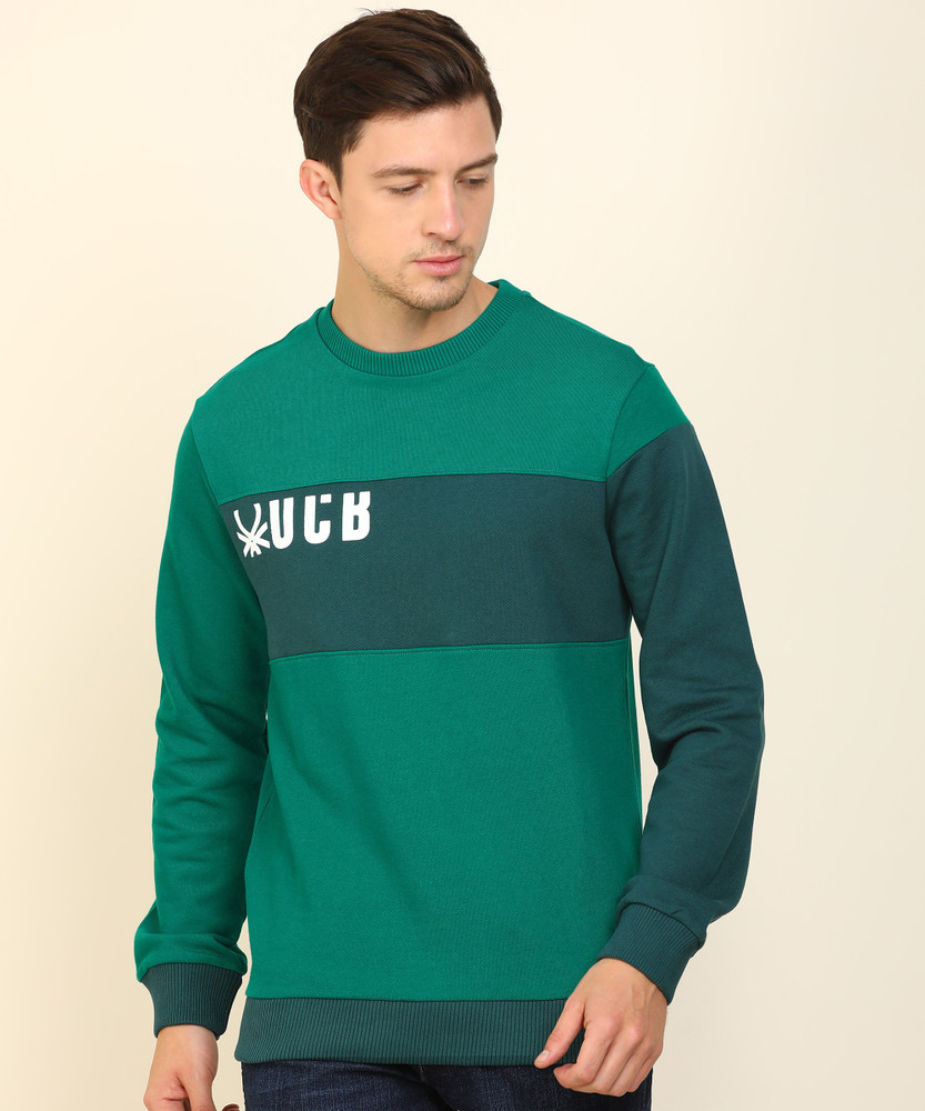 United Colors of Benetton Full Sleeve Color Block Men Sweatshirt