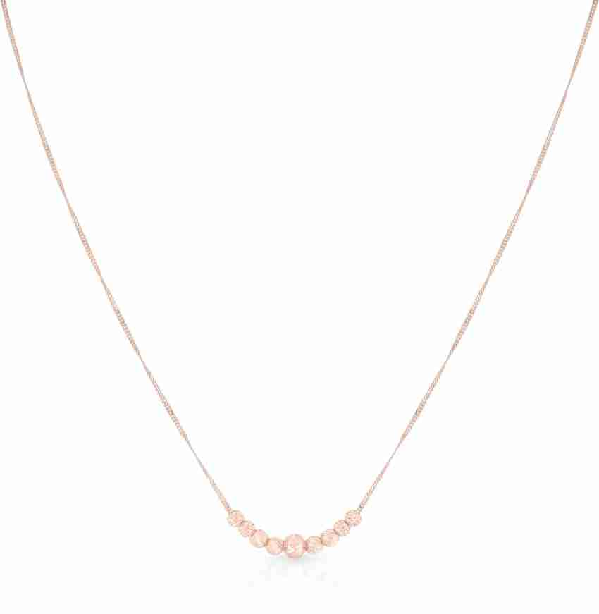 Rose gold necklace hot sale malabar gold