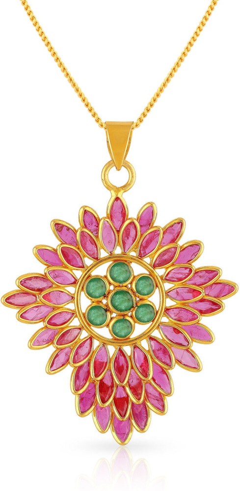 Malabar gold sale ruby necklace