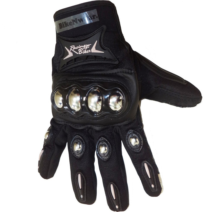 Steel knuckle motorcycle gloves on sale