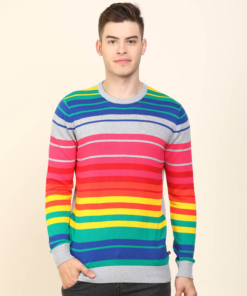 United Colors of Benetton Woven Round Neck Casual Men Multicolor Sweater Buy United Colors of Benetton Woven Round Neck Casual Men Multicolor Sweater Online at Best Prices in India Flipkart