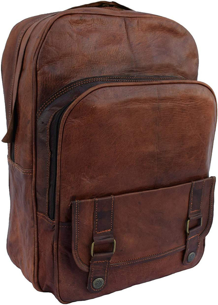 Leather backpack sales 13 inch laptop