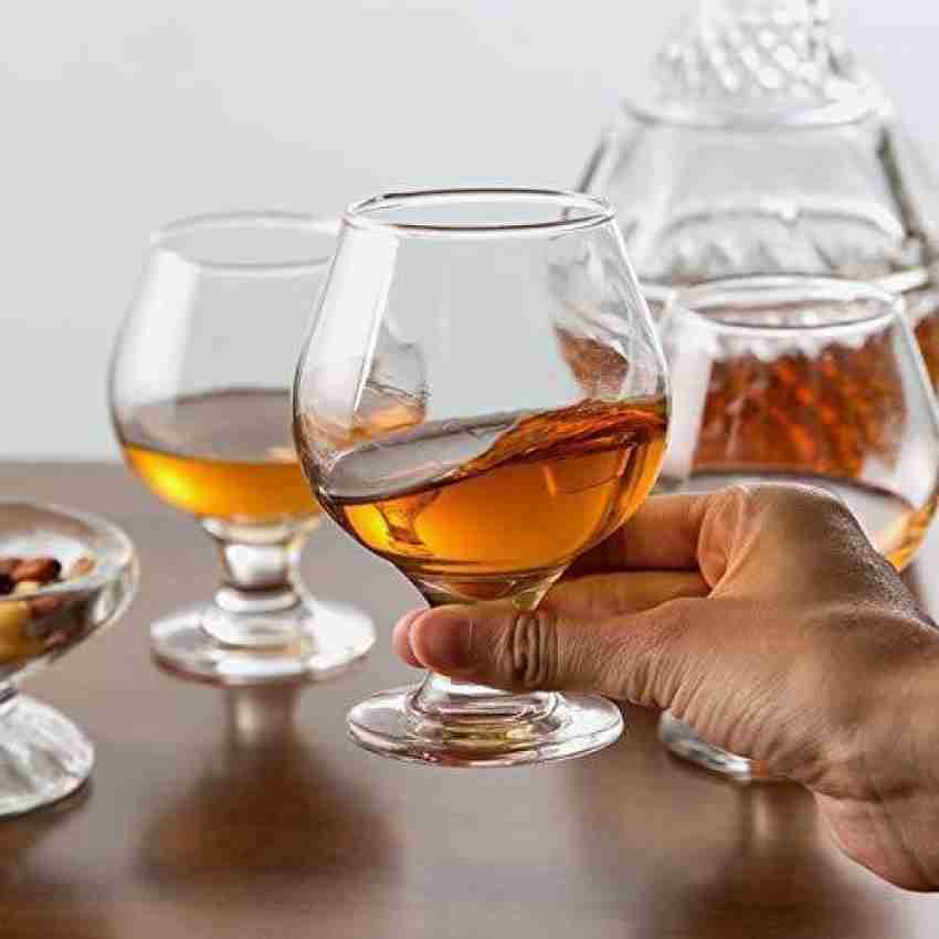 Crystal - Sherry - Brandy - Cognac - Snifter - Glasses - Set of 6 -  Handcrafted - Crystal Glass - Great for Spirits - Drinks - Bourbon - Wine -  11