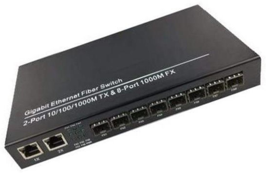 Syrolink Ethernet Fiber Switch 2Port 10/100/1000M Tx & 8 Port 1000M FX  Network Switch - Syrolink 