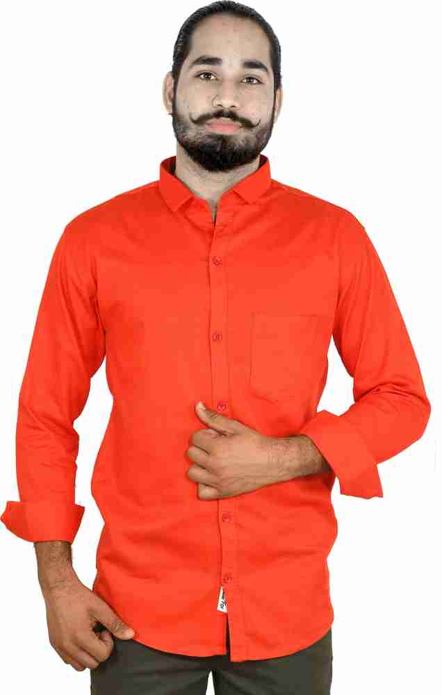 RADHIKA GROUP Men Solid Formal Orange Shirt - Buy RADHIKA GROUP Men Solid  Formal Orange Shirt Online at Best Prices in India