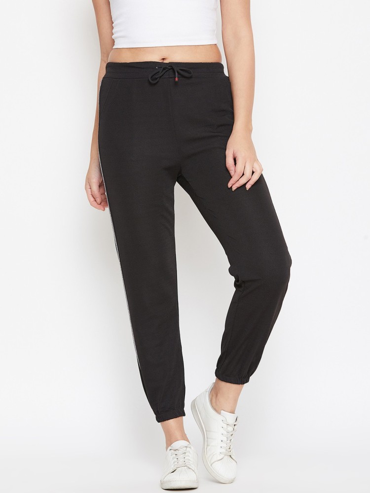 Camey Solid Women Black Track Pants - Buy Camey Solid Women Black Track  Pants Online at Best Prices in India