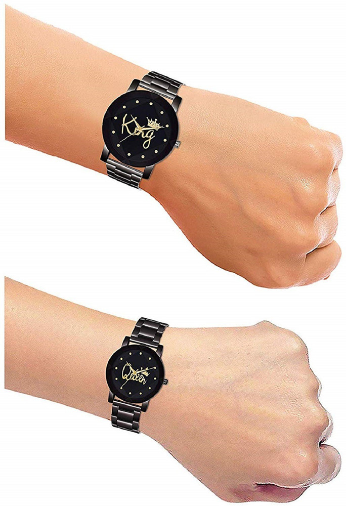 Blue Pearl King Queen Analog Watch For Couple Buy Blue Pearl