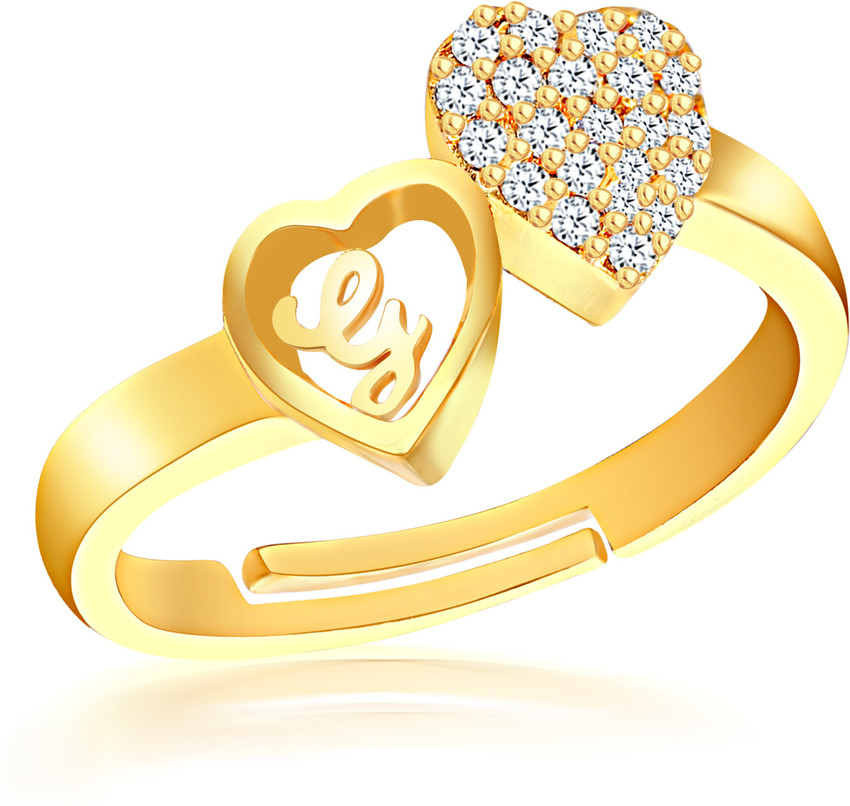 MEENAZ Rings for women girls combo heart love valentine ring G