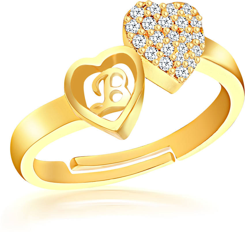 Divastri Jewellery Stylish Heart Golden Name Alphabet Letter