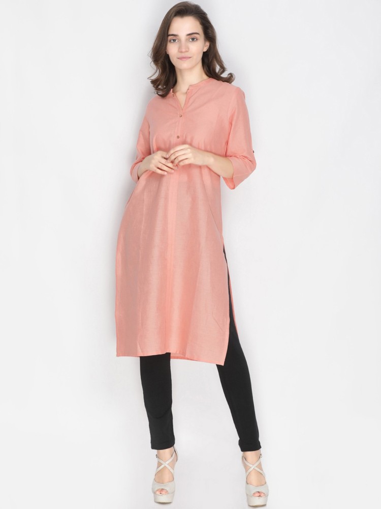 Buy Lyra Women's Peach Solid kurtipant Online at Best Prices in India -  JioMart.