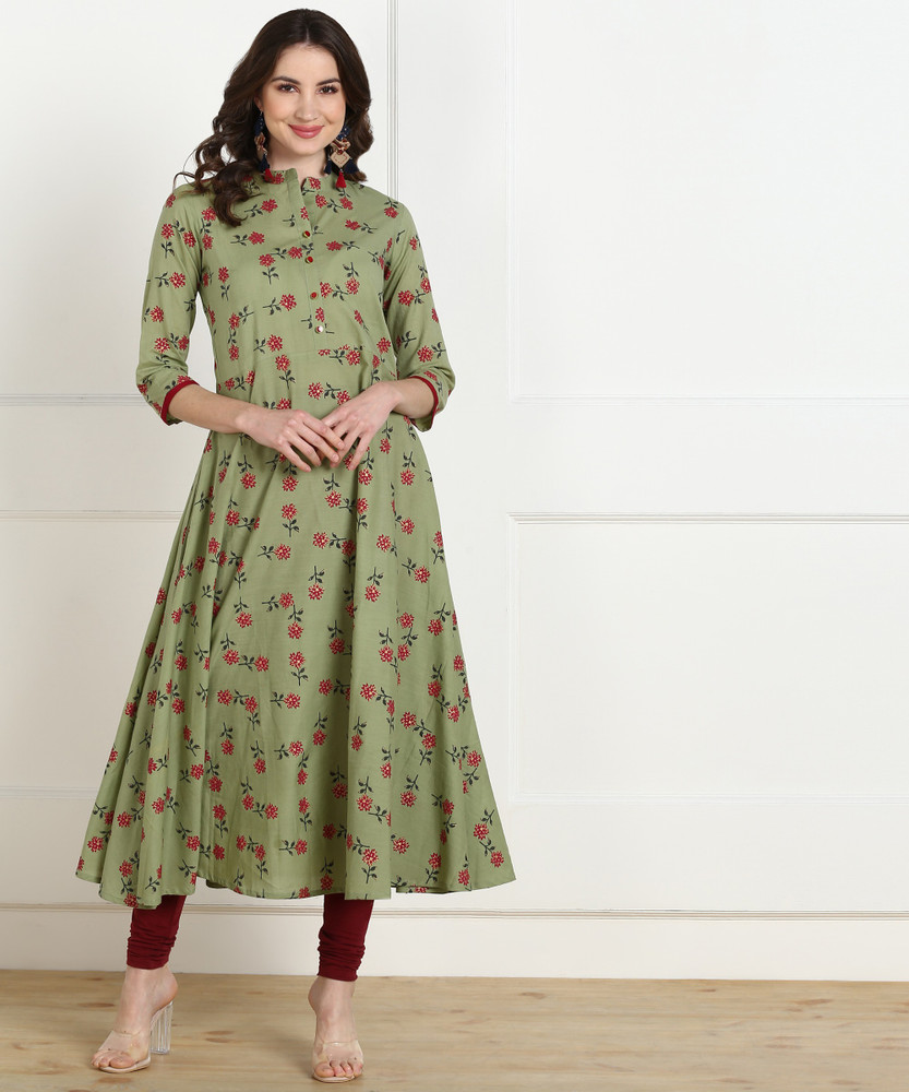 mokshi Women Printed Flared Kurta Buy mokshi Women Printed