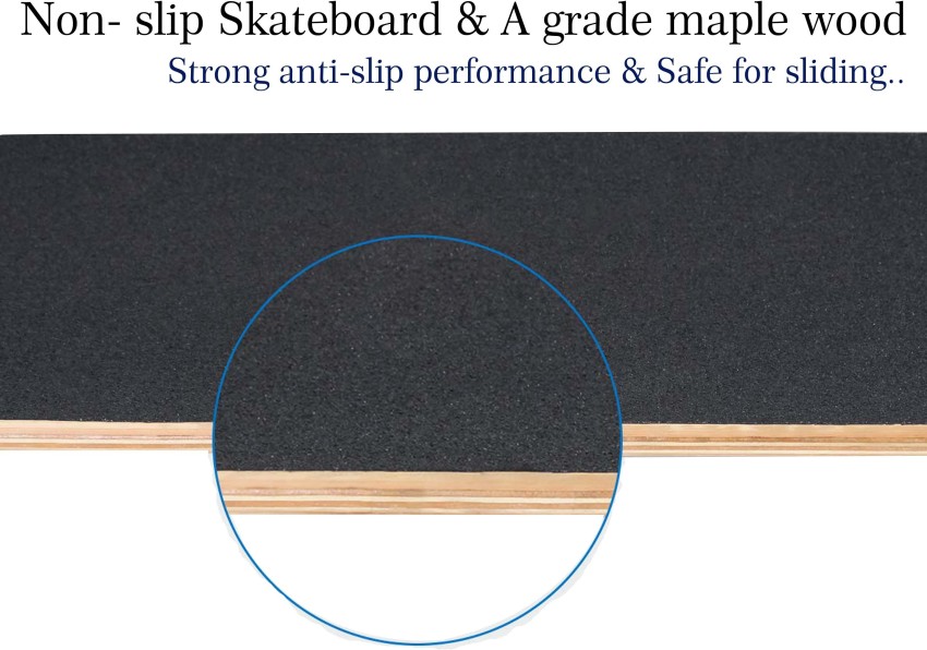 Jaspo Black Rapido Wooden Skateboard With Grip Tape 18 X 5 inch