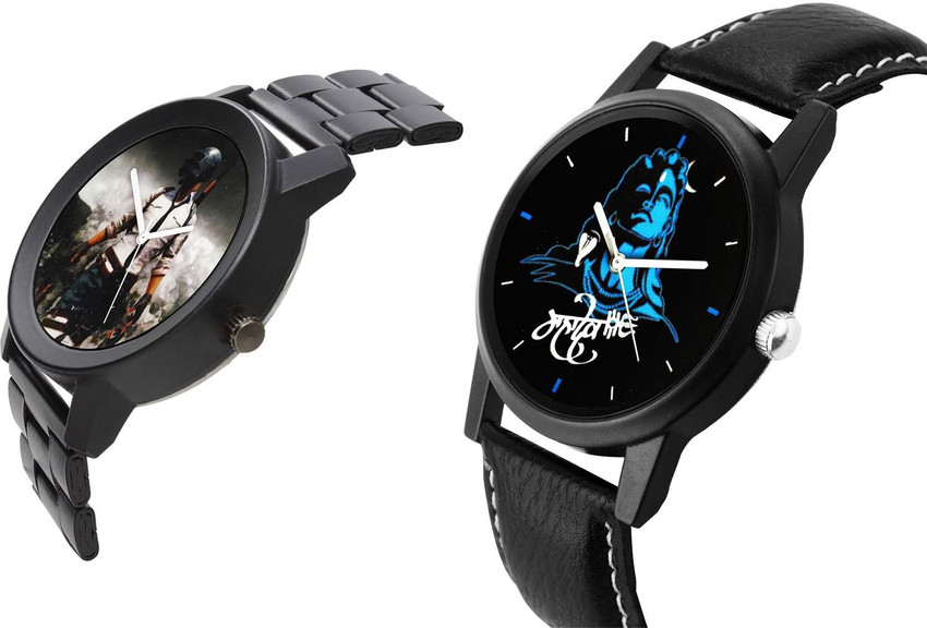 GROOT combo watch Analog Watch For Men Buy GROOT combo watch Analog Watch For Men Latest Style Pubg Military Army Chain Watch And Mahadev Watch B506 B23 Combo Of