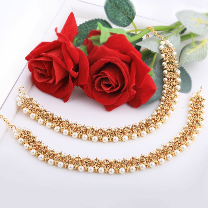 Kundan anklet sale