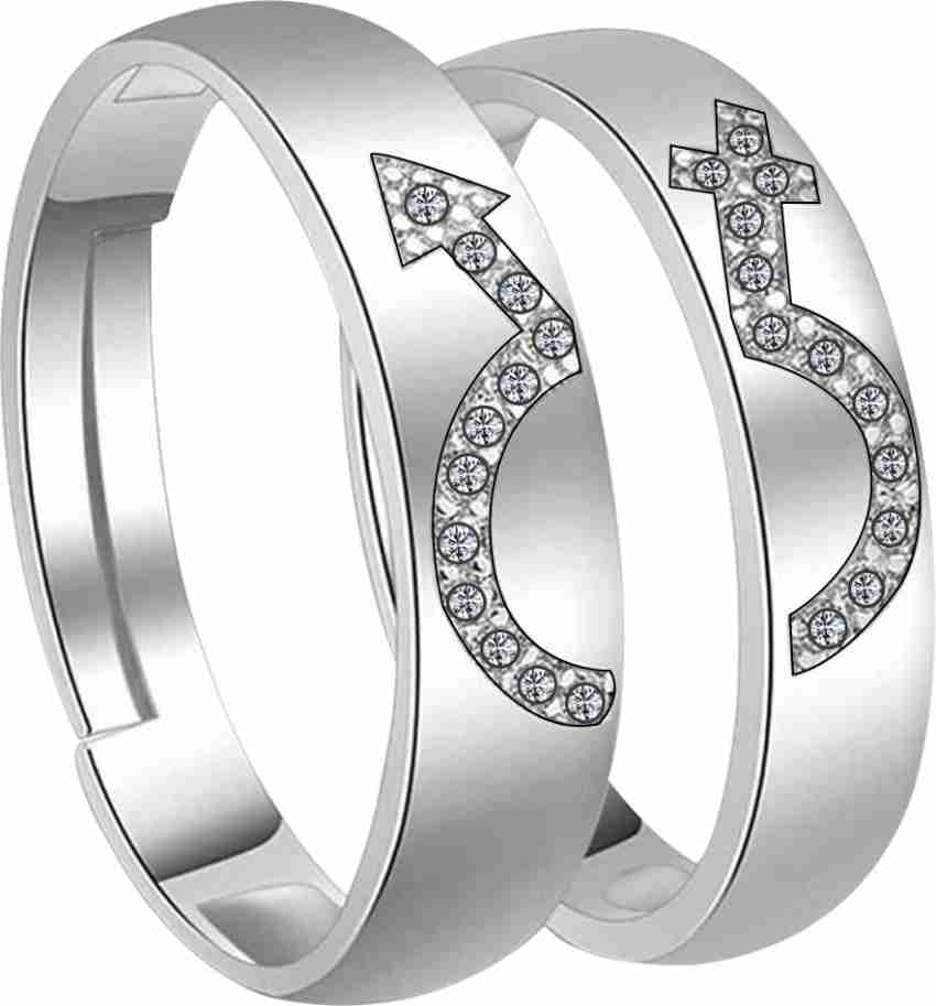 Tanishq silver couple on sale rings