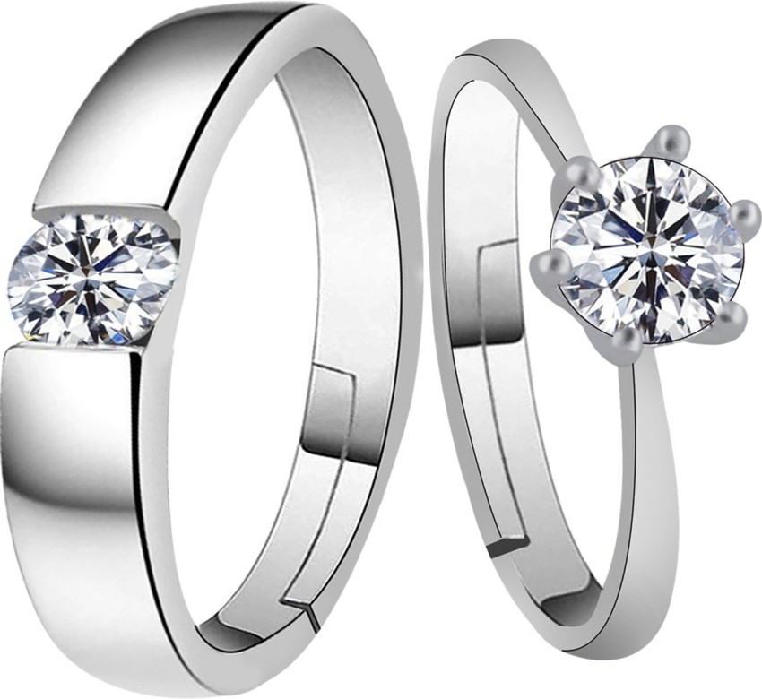 Solitaire hot sale couple rings