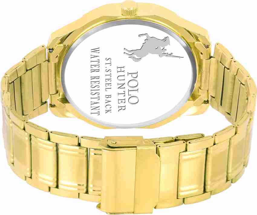 POLO HUNTER Gold Plated Day and Date Analog Watch For Men Buy POLO HUNTER Gold Plated Day and Date Analog Watch For Men 1237 Online at Best Prices in India Flipkart