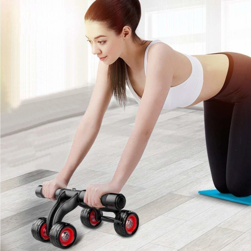 Buy Vruta® Ab Wheel Fitness Equipment Abdominal Core Workouts and Belly Fat  Reducer 4 Wheel Roller Unisex Fitness Training Toning Back and Arms  Exercise Online at Low Prices in India 